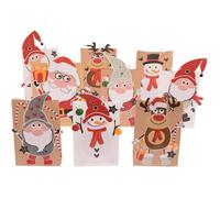 Calendrier de l'Avent à remplir,avec sacs en papier,autocollants,pinces à linge,ficelle de jute,pour les loisirs créatifs et les