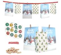 Calendrier de l'Avent à remplir de grands sacs en papier cadeau Pour remplir soimême des sacs à main Penguin Advent