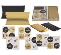 Calendrier de l'Avent à remplir soimême Calendrier de l'Avent à faire soimême Pour bricolage et remplissage avec 24 boîtes d'oreillers Environ 12,5 x 7 x 1,5 cm 24 autocollants numérotés et