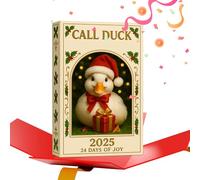 Calendrier de l'Avent, Adorable 2D Acrylique Canard, 24 Jours Chapeau de Noël Pendentif Canard, Pour Famille Amis Amoureux Enthousiasme Fête Saison Maison