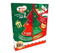 Calendrier de l'Avent Adultes Chocolat au Lait à Partager Duo KINDER - 48 piéces / 336g - Offre Spéciale Noël