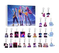 Calendrier de l'Avent Anime 2025 Counders de Keychain Calendar Calendar de Noël Calendrier de l'Avent (B)
