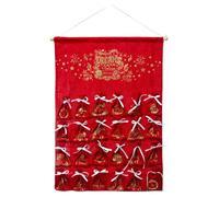Calendrier de l'Avent - ATMOSPHERA - Vintage - 65cm - Rouge - Polyester