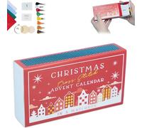 Calendrier de l'Avent au point de croix de Noël, kit de broderie de compte à rebours de Noël, calendrier de l'Avent de Noël, motifs au point de croix, pour les débutants et les amateurs d'artisanat