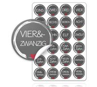 Calendrier de l'Avent Autocollants Noël Autocollants Numéros Boutons 1-24 Autocollants à bricoler (Edition 1)