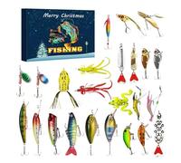 Calendrier de l'Avent avec appât pour 24 jours, produits de décoration pour la maison, cadeau pour homme adulte et enfant en tant que père grand-père