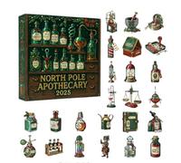 Calendrier de l'Avent avec bijoux en forme de potion magique - 2D - 24 pièces - Pendentif en acrylique - Bijoux de Noël pour - Pour les vacances, les anniversaires, le bureau, la maison, la