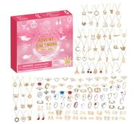 Calendrier de l'Avent avec bijoux pour femme, calendrier de Noël 2025, 24 superbes calendriers de bijoux tendance, bracelets, colliers, bagues et boucles d'oreilles pour votre femme, fille, mère ou