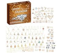 Calendrier de l'Avent avec bijoux pour femme, calendrier de Noël 2025, 24 superbes calendriers de bijoux tendance, bracelets, colliers, bagues et boucles d'oreilles pour votre femme, fille, mère ou