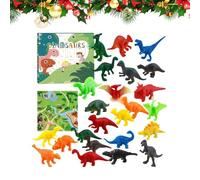Calendrier de l'Avent avec compte à rebours - 24 jours - Jouet pour enfants - Calendrier de l'Avent - Figurines d'animaux réalistes - Décoration de collection pour filles et adolescents - Noël