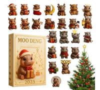 Calendrier De L'Avent Avec Compte À Rebours - Ornement en Acrylique 2D d'Hippopotame | Décoration de Compte à Rebours de Noël de 24 Jours,Pour Garçons En Bas Âge Fans Du Nouvel An Collection De