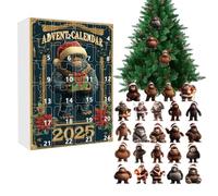 Calendrier de l'Avent avec compte à rebours pour singes en acrylique - calendrier pour compte à rebours de Noël, pendentif d'avènement pour singes de 24 jours pour maison de vacances arbre de voiture