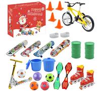 Calendrier De L'Avent Avec Jouets À Doigts - Collection Compte Rebours 24 Jours, Coffret Jeu Pour Les Fêtes, Quotidien, Construction Compacte Et Portable Pièces Sensorielles Amusantes