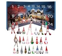 Calendrier De L'Avent Avec Nains De Noël, Affichage De Gnome À Rebours, Figurines De Vacances Festives, Décor D' De Fête, Choix D'affichage Polyvalent, 21x21x10cm, Pour Les Célébration