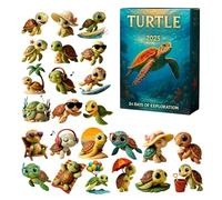 Calendrier de l'Avent avec pendentif tortue - Calendrier de l'avent 24 jours - Décoration polyvalente pour salon et entrée