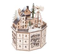 Calendrier de l'avent avec pyramide beige TU