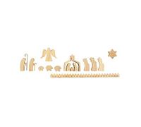 Calendrier de l'avent avec scène étoile Compte à rebours de noël Meilleurs Cadeaux de noël décoration de Vacances Ornements en Bois Cadeaux pour Les Enfants De Bureau (D, One Size)