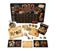 Calendrier de l'Avent Aventure Mystère 24 Jours Train Mystère, Jeu de Puzzle de Noël avec 6 Thèmes d'Histoire, Ouvrez une Nouvelle Découverte Chaque Jour, Compte à Rebours de Noël pour la Famille，D