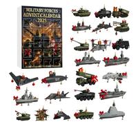 Calendrier de l'Avent Avions, 24 Jours d'Avions de Guerre Emblématiques, Compte à Rebours de Noël des Légendes des Forces Armées, Ornements de Collection à Suspendre pour Noël