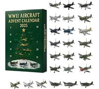 Calendrier De L'Avent Avions/Chars/Navires de guerre, Compte À Rebours De Noël 24 Jours, 24 Mini-Avions De Chasse À Déballer, Cadeaux Surprises pour Collectionneurs De Maquettes