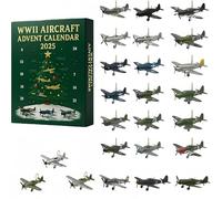 Calendrier de l'Avent Avions de la Seconde Guerre mondiale - 24 mini-Warbirds à déballer, Coffret compte à rebours de 24 jours pour les Warbirds emblématiques, Calendrier de l'Avent de Noël unique