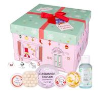Calendrier de l'Avent BadeFee « Casse-Noisette » 2025 avec 24 produits cosmétiques : mousse de douche, crème déodorante - sans parabènes ni silicone - Fabriqué à la main en Allemagne