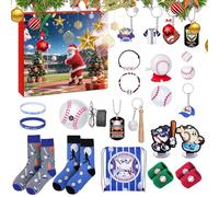 Calendrier De L'Avent Baseball Noël,24 Jours D'Accessoires De Sport De Balle | Calendrier de Décompte de l'Avent Sportif | pour les Passionnés, Joueurs, Membres d'Équipe, Familles et Activité pour