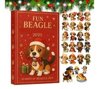 Calendrier De L'avent Beagle, Calendrier De L'Avent Noël En Acrylique 24 Jours Avec Des Décorations Chiens, Mignons Beagles Et Des Décorations D'arbre Noël Amusantes