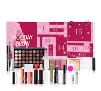 Calendrier de l'Avent Beauté 2024 - Boîte de Maquillage 24 Jours pour Noël et Nouvelle Année - Pour Femmes et Filles (Rouge)