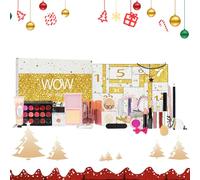 Calendrier de l'Avent beauté - Compte à rebours - Rouge à lèvres - Maquillage de fard à paupières - 24 jours de surprises - Compte à rebours jusqu'à Noël