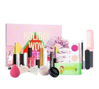 Calendrier de l'Avent Beauty Makeup Set 2024,20 Pcs Calendrier de l'Avent Make Up Set,Kit de maquillage complet avec rouge à lèvres Lipgloss Concealer Ombre à paupières Blush pour Adolescentes