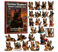Calendrier de l'Avent Berger Allemand 2025, compte à rebours de Noël de 24 jours pour chiens avec de jolies décorations pour chiens, pour les amoureux des chiens et les vacances en famille