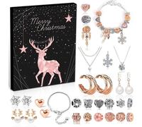 Calendrier de l'avent Bijoux 2024 Femmes Filles Argent Bagues Boucles d'oreilles