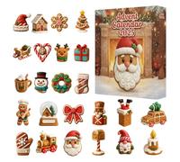Calendrier de l'Avent Biscuits au Gingembre 2025, Compte à Rebours de 24 Jours Avant Noël, Idées de Pâtisseries Festives Friandises Saisonnières, Cadeau Unique pour les Pâtissiers et les Familles