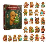 Calendrier de l'Avent Biscuits au Gingembre 2025, Compte à Rebours de 24 Jours Avant Noël, Idées de Pâtisseries Festives Friandises Saisonnières, Cadeau Unique pour les Pâtissiers et les Familles