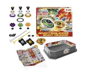 Calendrier de l'Avent Blade pour garçons - Calendrier de l'Avent jouet Battle Spinner avec arène de combat, lanceur et toupie - Calendrier de Noël pour garçons et filles
