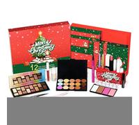 Calendrier de l'Avent - Boîte de compte à rebours de 12 jours - Coffret cadeau cosmétique - Collection de maquillage pour soins de la peau, friandises de vacances | Calendrier de maquillage festif