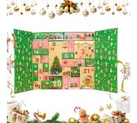 Calendrier de l'Avent Boite Réutilisable 2025 Calendrier à Remplir avec 24 Carrés | Décoration de Noël pour Bureau Fenêtre Rebord de Vent Décoration Étagère de prière