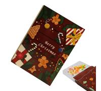 Calendrier de l'Avent Boîtes vides - Ensemble à remplir, idée cadeau motif vacances | Texture de papier avec couvercle à charnière pour salon, bureau, salle de classe, décoration de fête, utilisation