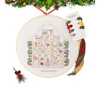 Calendrier de l'Avent brodé - Compte à rebours brodé - 25 jours - Projet de broderie de Noël pour adultes - Voyage à la maison - Crèche - Hommes - Vacances d' - Fait à la main - Motifs de