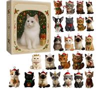 Calendrier de l'Avent Bulldog Amusant 2025, Calendrier de Compte à Rebours de 24 Jours avec Doigt d'Honneur, Cadeau en Acrylique 2D pour Amateurs de Chiens et de Chats B