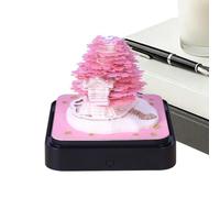 Calendrier de l'Avent, Calendrier 3D, Conception D'arbres Et De Maisons, Artisanat D'art(Pink treehouse)