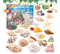 Calendrier de l'Avent, calendrier de Noël pour 24 jours avec compte à rebours, apporte une touche de Noël côtier dans vos célébrations, permettant aux familles de partager des histoires sur les