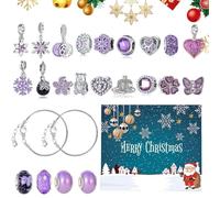 Calendrier de l'Avent, calendrier de vacances 24 jours, bracelet de bricolage, kit de bricolage pour activités de Noël, fête de bricolage, réunion