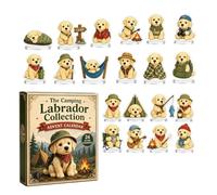 Calendrier de l'Avent Camping Labrador, Labrador acrylique 24 jours (1pc)