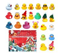 Calendrier De L'Avent Canard 2025 - Thème De Noël, 24 Grilles Canard En Caoutchouc, | Calendrier De Compte À Rebours De Noël Pour, Salle De Bain, Vacances, Étagère De Bureau Et Cadeaux De Fête