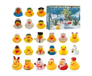Calendrier de l'Avent Canard en Caoutchouc 2026 - Canard Squeezy à Hausse L | Calendrier de compte à rebours de Noël de 24 jours, calendrier de Noël pour la récompense de classe à la maison d'e