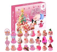 Calendrier de l'Avent Canard Jouet | Calendrier de l'Avent 24 jours avec ornement de canard animal, ornement amusant et anti-stress pour table comme décoration de Noël pour la maison ou la chambre