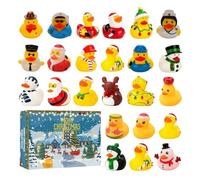 Calendrier de l'Avent Canard Jouet Canard Sensoriel Souple et Doux | Calendrier compte à rebours Noël 24 jours animal Pour Maison Récompense En ain Soirées Fest B