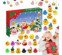 Calendrier de l'Avent canards - Compte à rebours - Jouet de bain canards - Calendrier de l'Avent - Calendrier de l'Avent - Remplissage d'animaux de bain pour enfants et filles - Vacances - Voyage